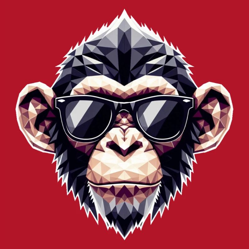 Affe Brille Polygon