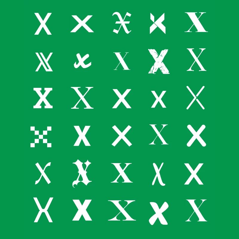 Typographie Monogramme X Pattern
