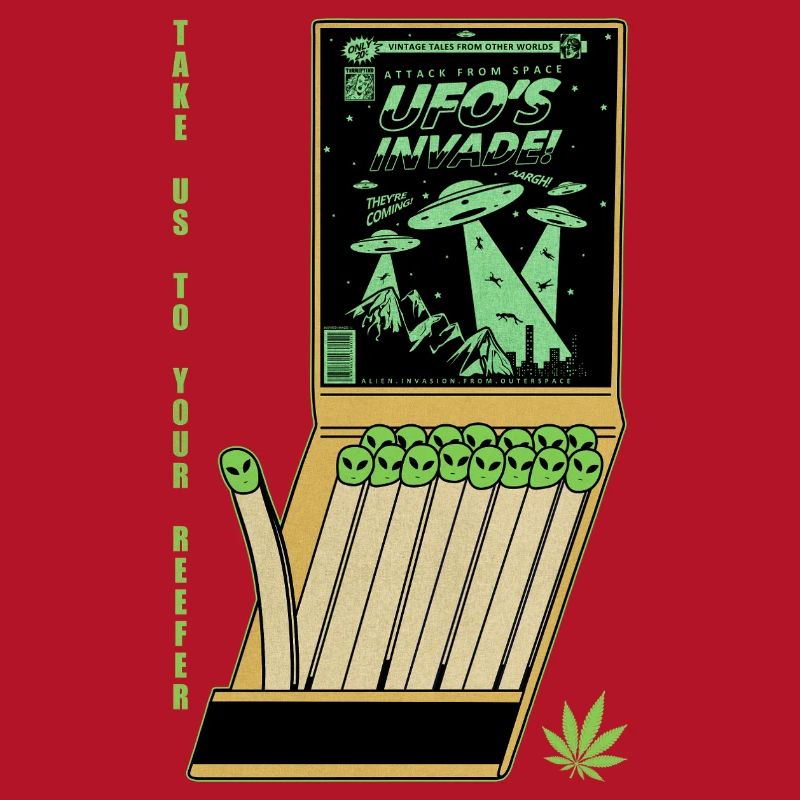 UFO Invasion Vintage Poster Design