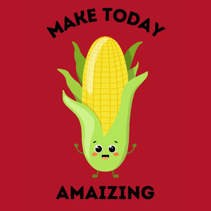 Mignon jeu de mots maïs dessin animé « Make Today Amaizing »