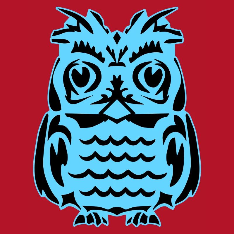 Lichtblaue abstrakte Eule