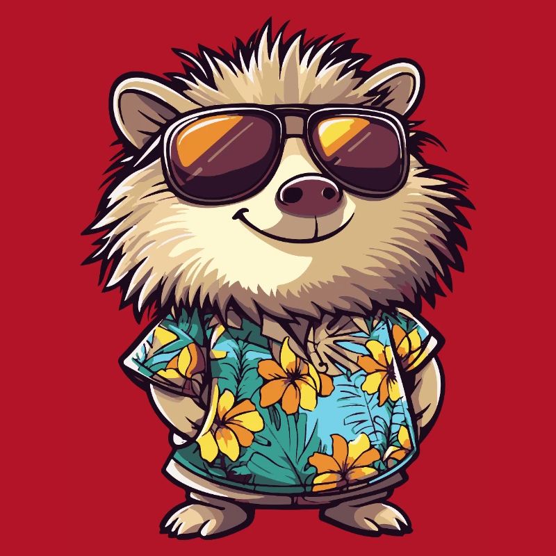 Igel Comic Urlaub