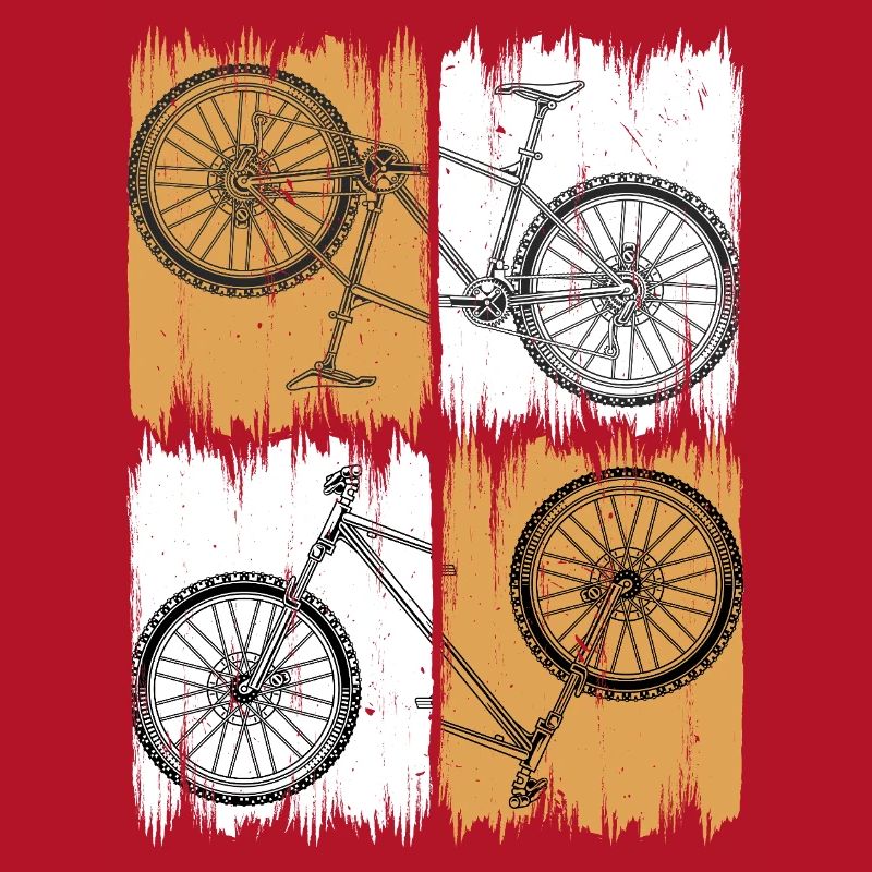 Grunge Split Bicycle Quad Artwork