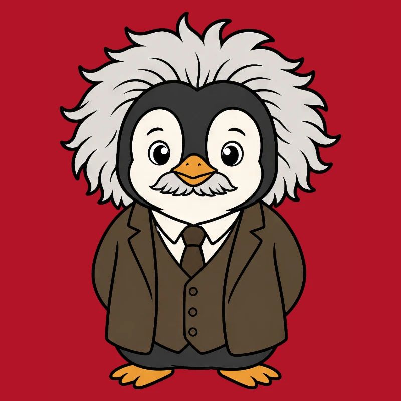 Professeur de sciences physicien Pingouin drôle