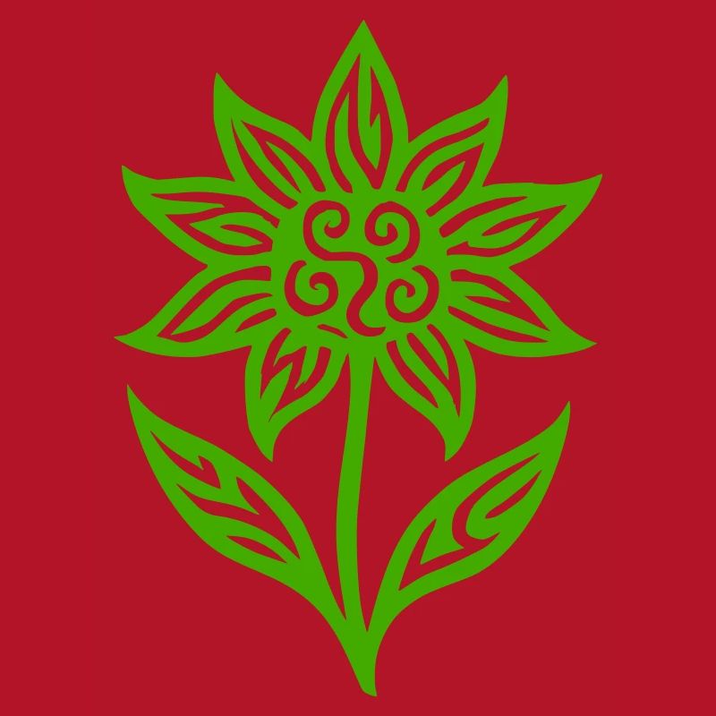 Creative flower with tribal pattern - color variable