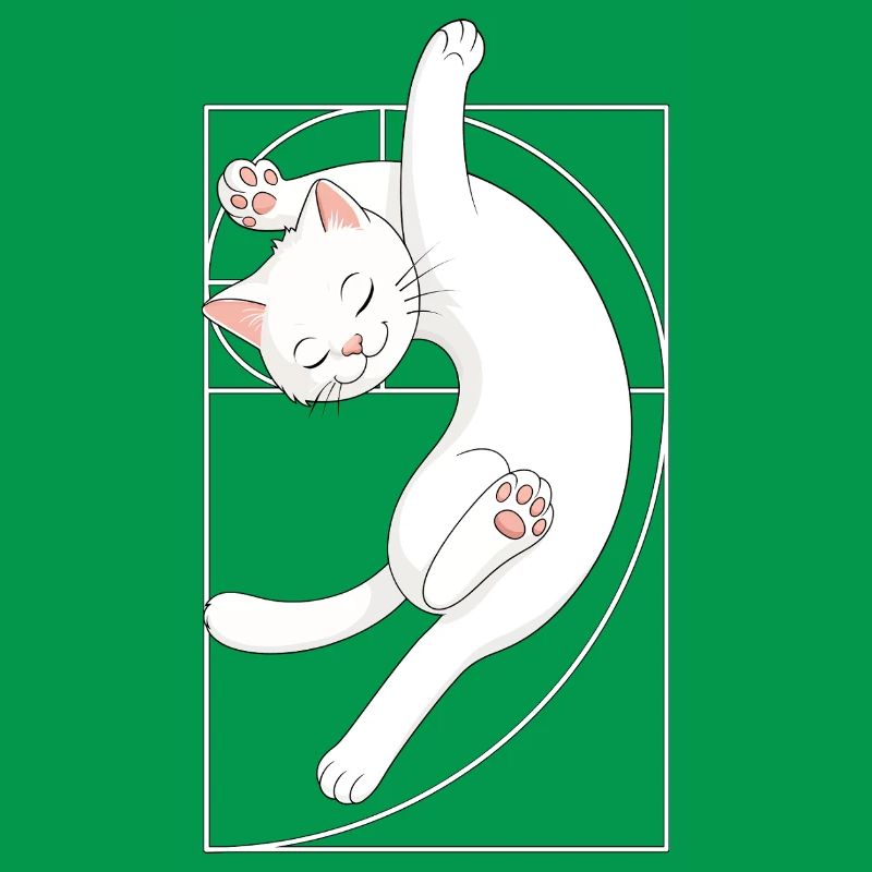 Fibonacci Spiral Cat