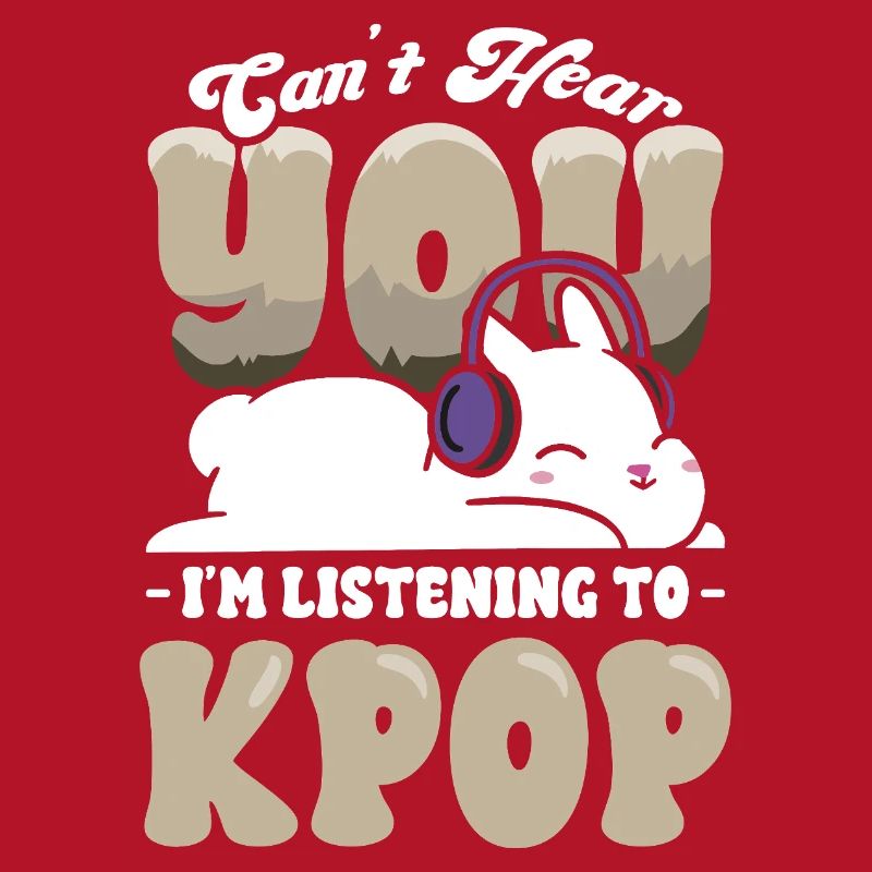 Kpop Hase mit Kopfhörern