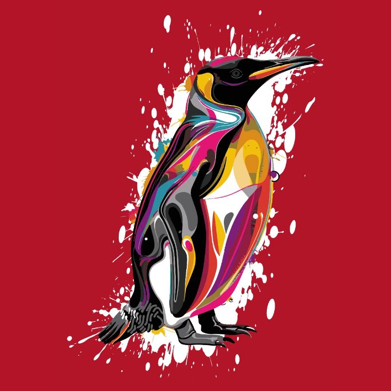 Farbexplosion Pinguin