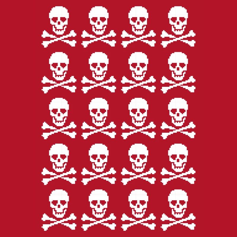 Skull & Crossbones Repeating Pattern
