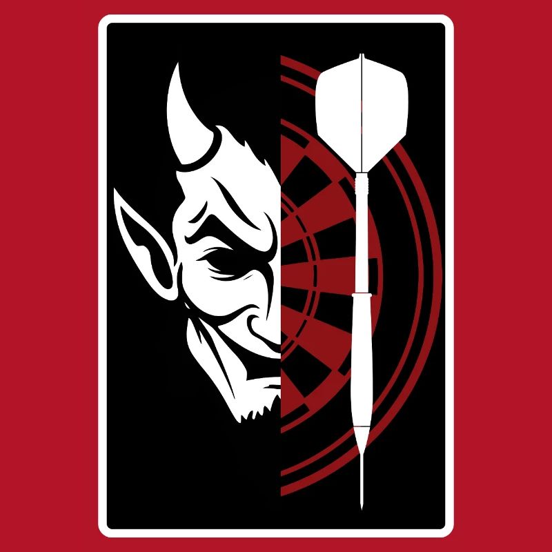 Darts, Bullseye, Dartboard and devil.