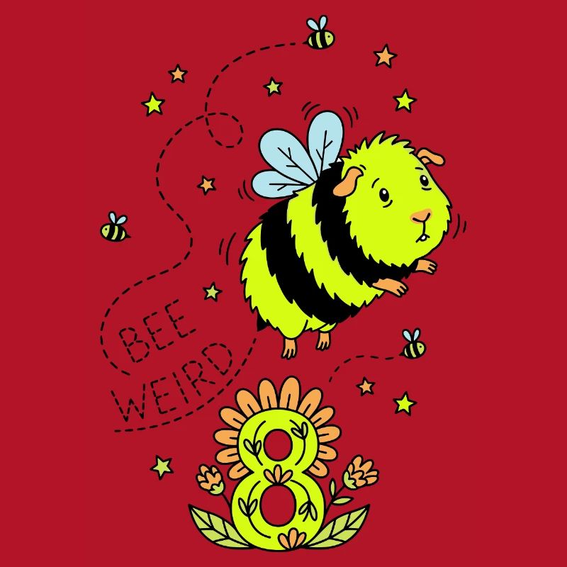 Abeille bizarre cochon d’Inde pour 8e anniversaire