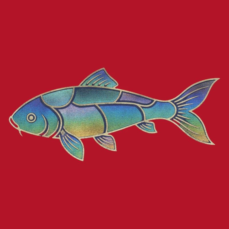 Gradient Pattern Iridescent Koi Fish
