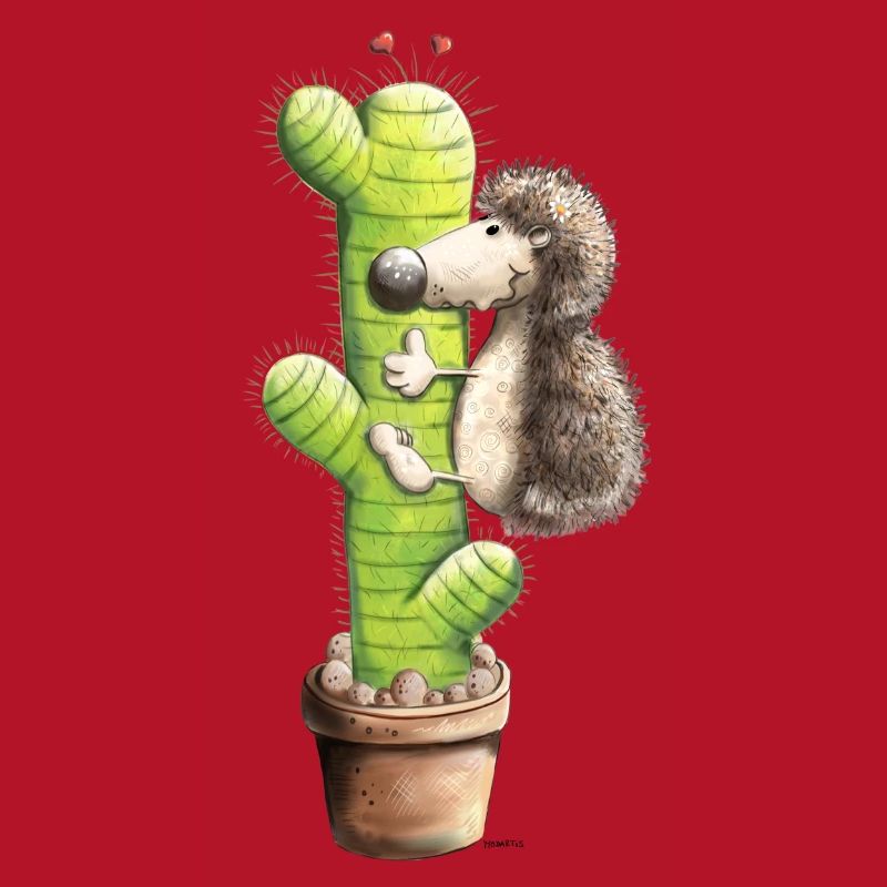 Hérisson et cactus