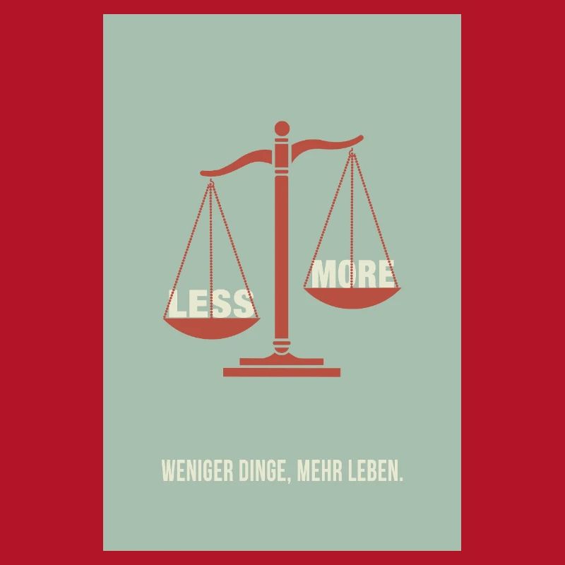 Moins, c’est plus - Conception d’affiche d’équilibre