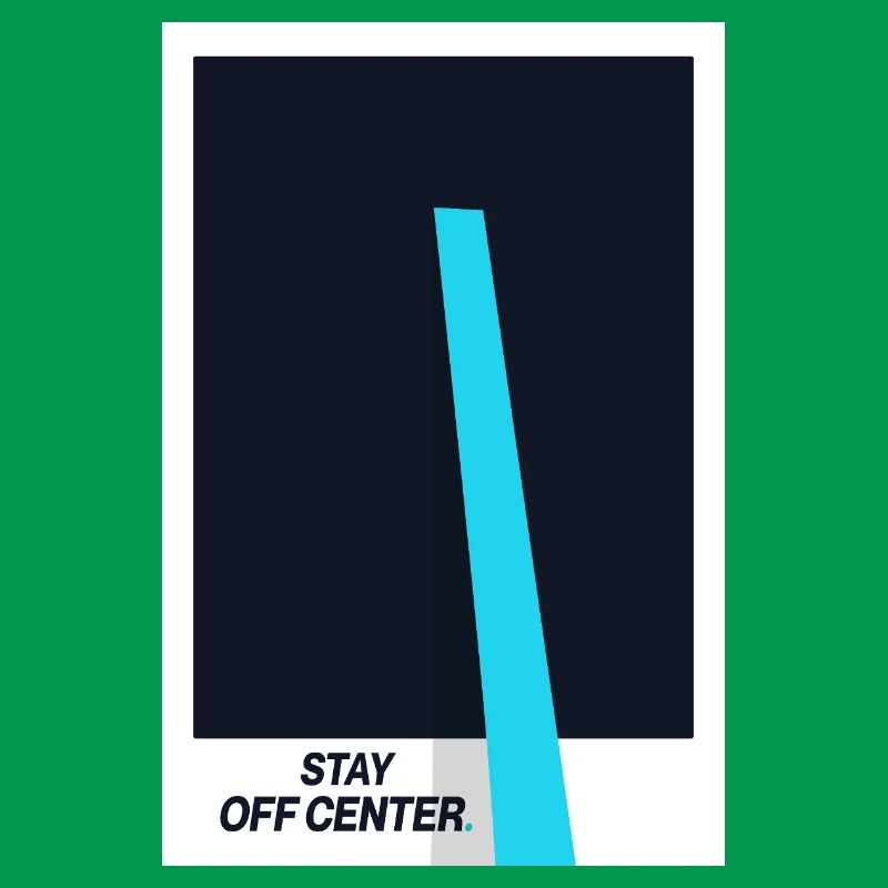 Reste hors du centre. Déclaration de conception moderne