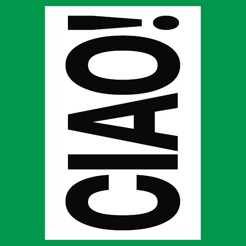 Ciao Typography Vertical Minimal Design