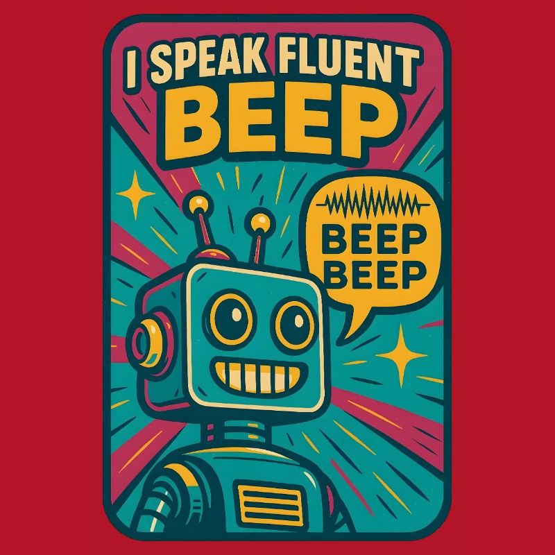 Fließend Beep | Roboter Sci-Fi Nerd