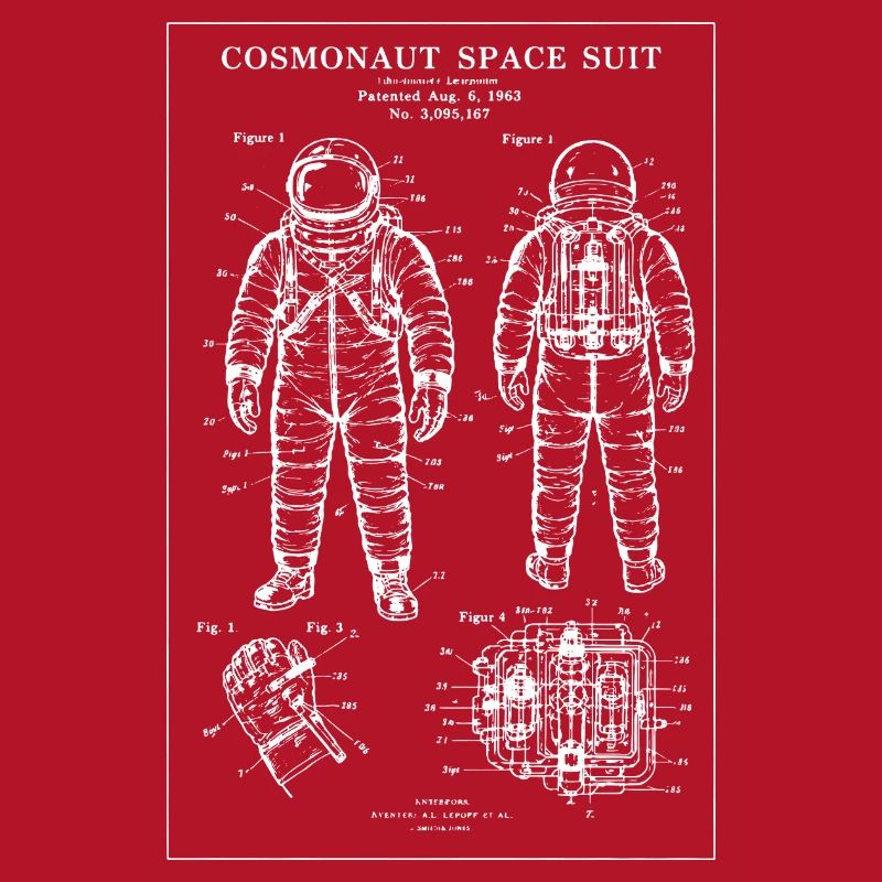 Plan de la combinaison spatiale du cosmonaute