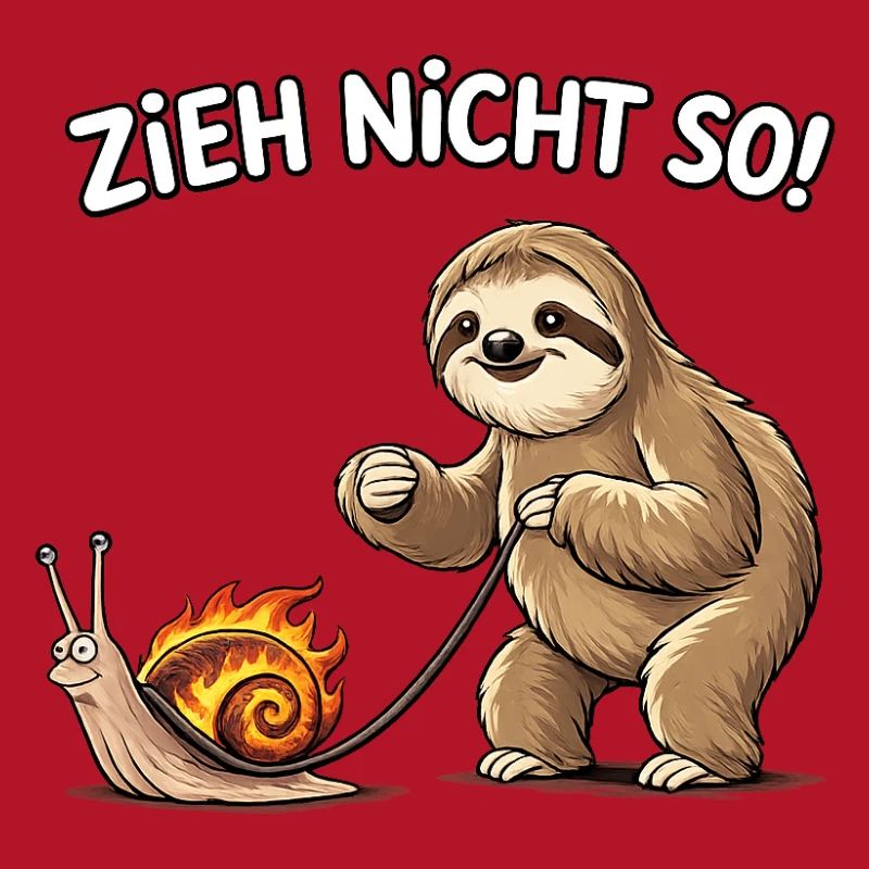 Lazy buddy pulls snail