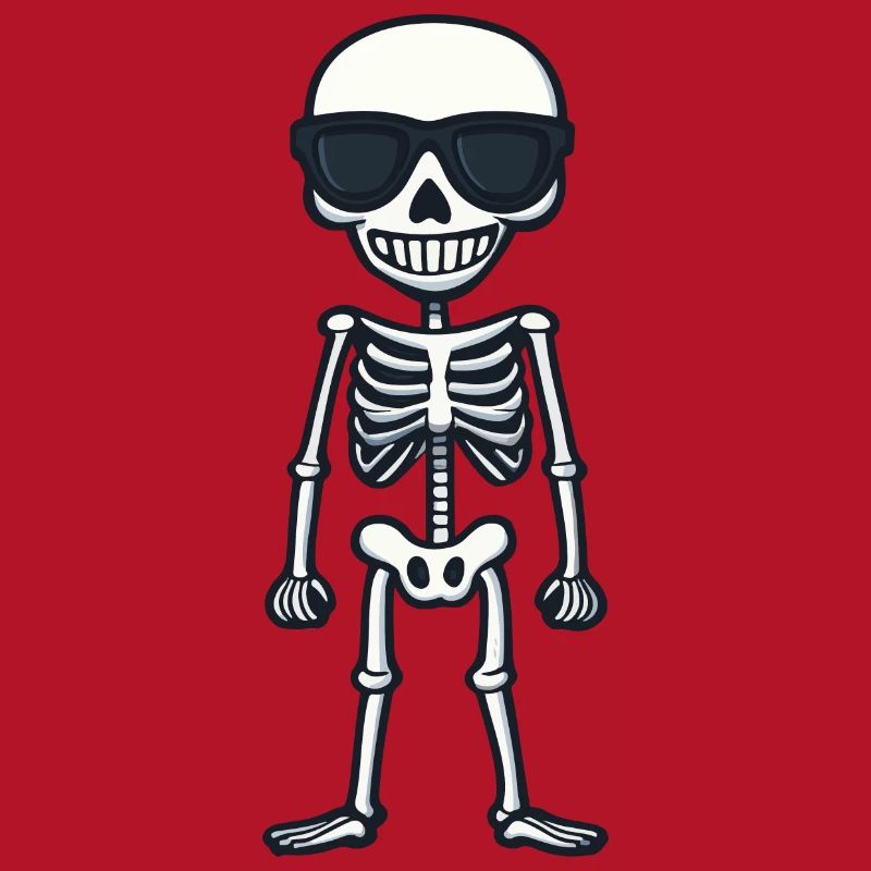 Skeleton Comic Halloween Cool