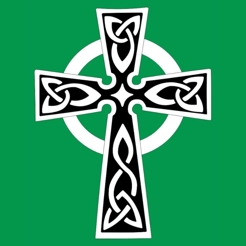 Weißes keltisches oder keltisches Kreuz