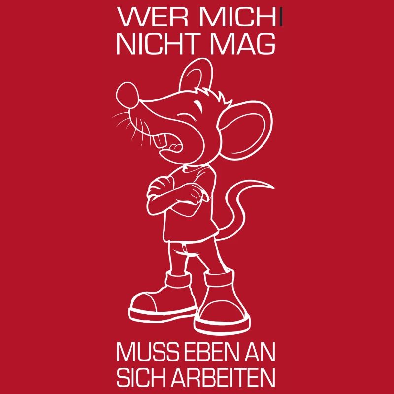 Maus mit Arbeitsmoral lustiger Spruch 