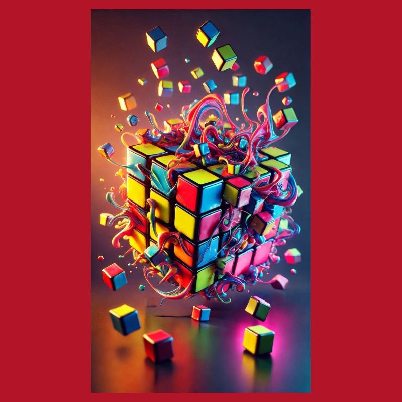 Cube d’explosion de couleur