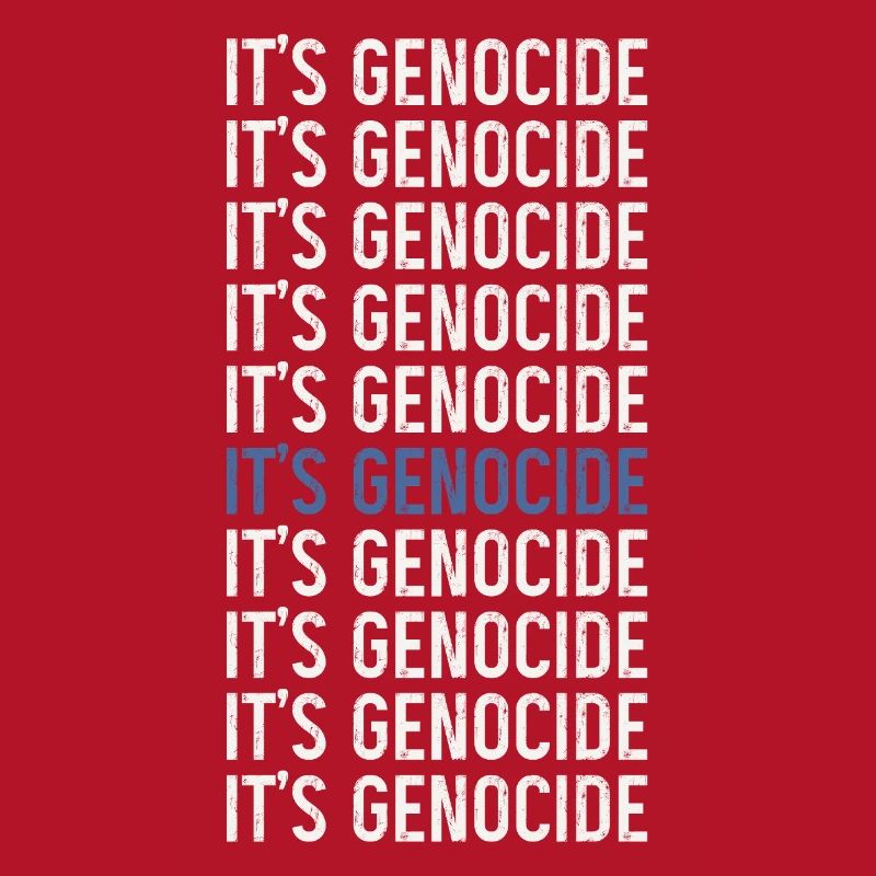 Typographic Phrase Repeated Genocide