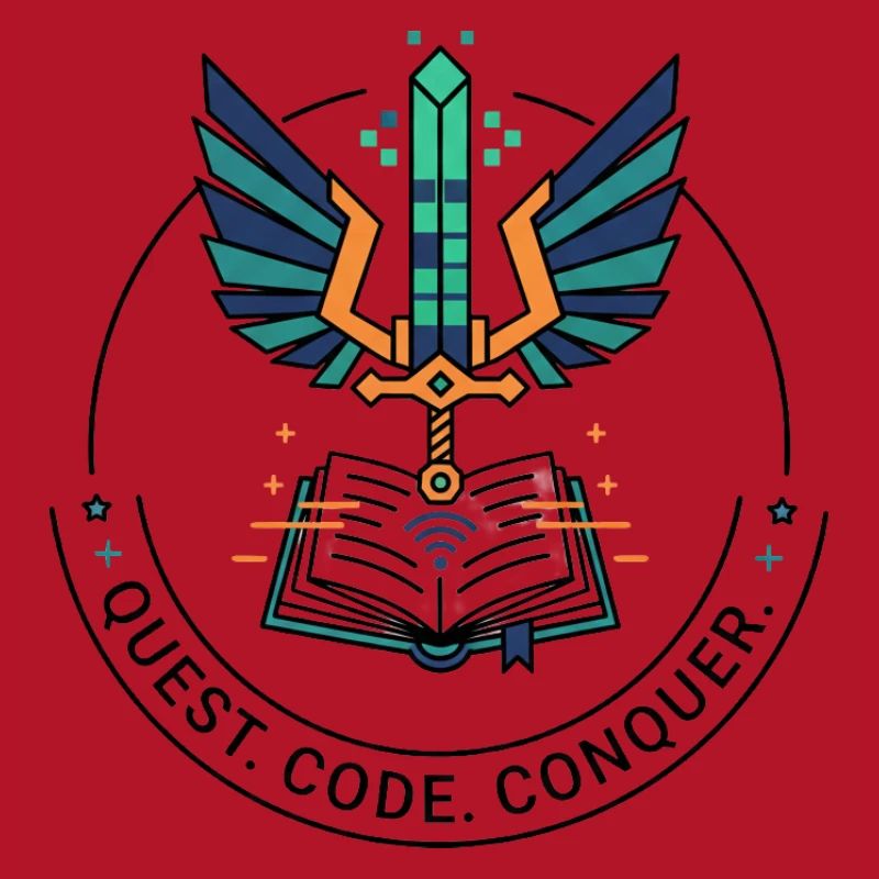 Quest. Code. Conquer Emblem