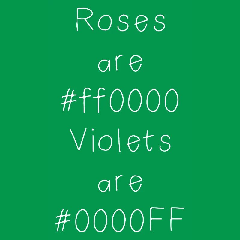 Hex-Farbcode Witz für Entwickler, Coder und Web...