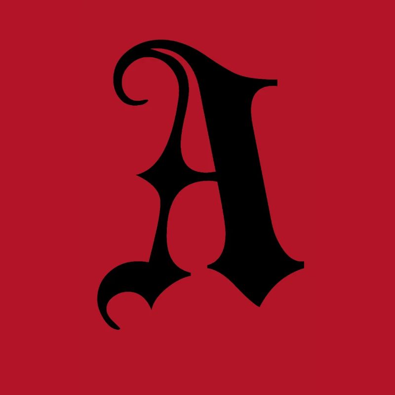 Ornate Gothic A monogram