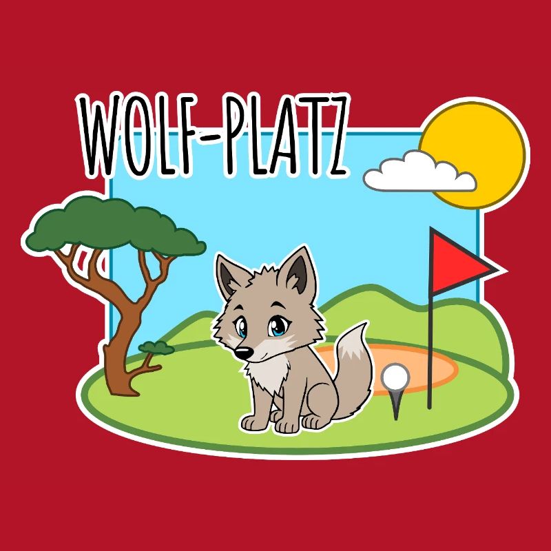 Wolf-Platz - Ein Wolf auf dem Golfplatz