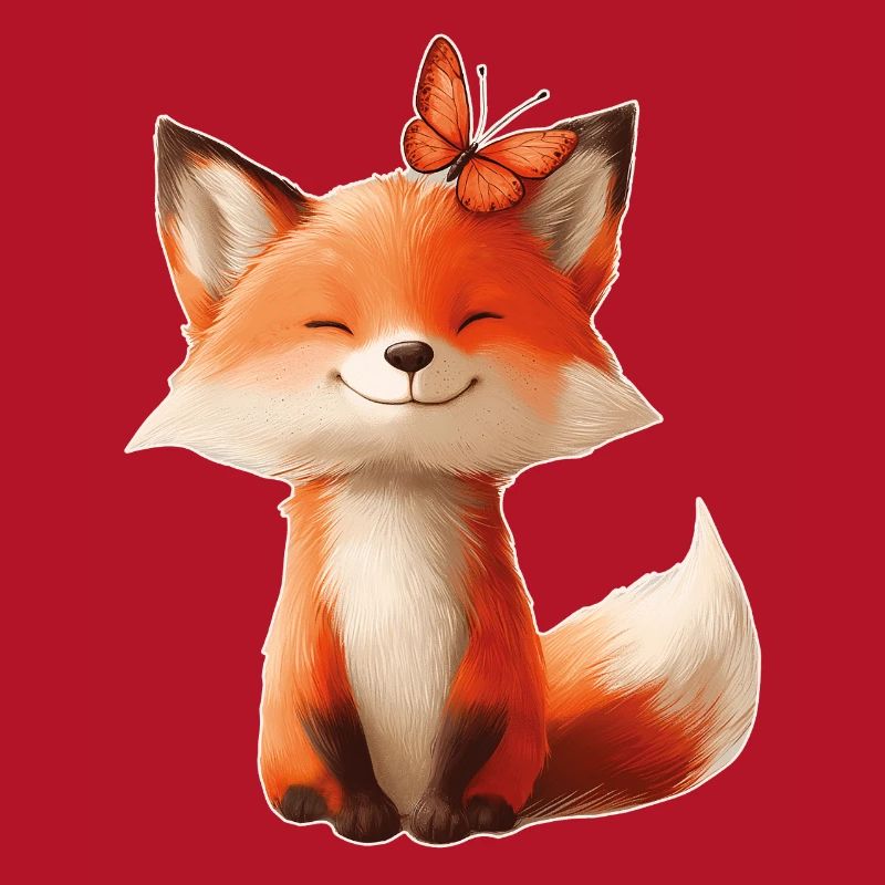 Fox with Butterfly