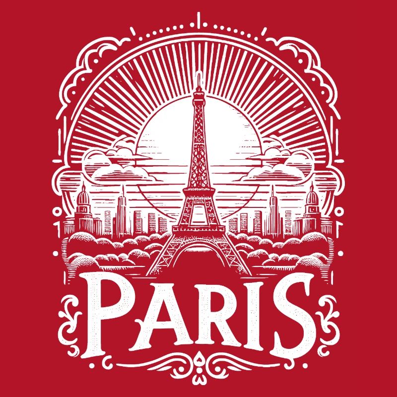 Paris Shirt Design mit Eiffelturm - la tour eiffel