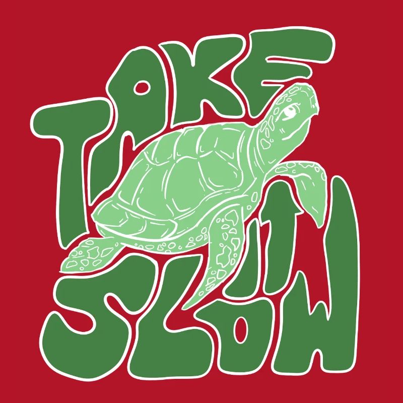 Take It Slow Turtle – Relaxed Ocean Vibes Design