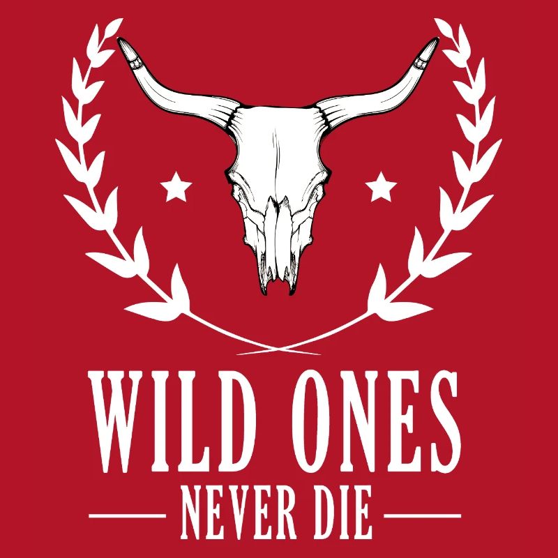 Wild Bison Skull Surrounded by Laurels