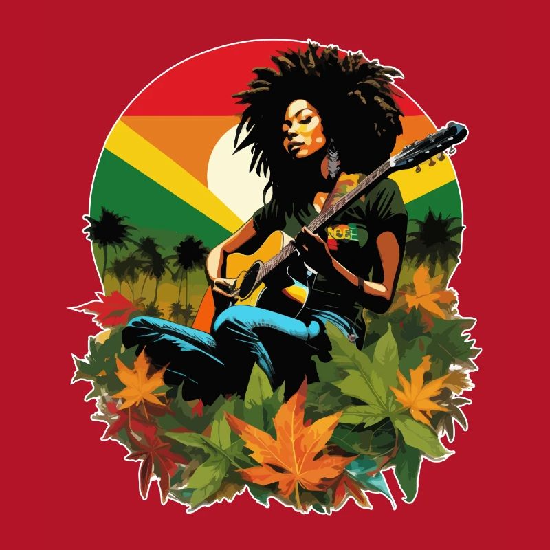 Guitariste de reggae rastafari