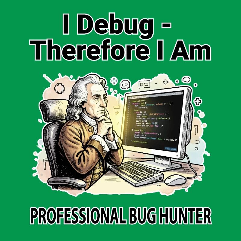 I Debug Therefore I Am: Pro Bug Hunter - dark BG