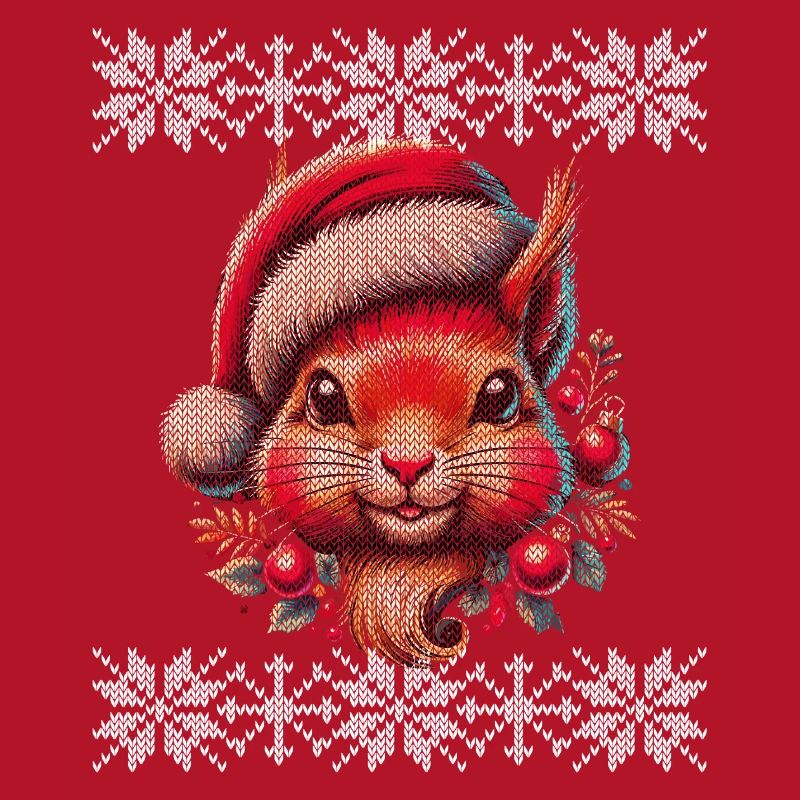 Cute Christmas Squirrel With Hat