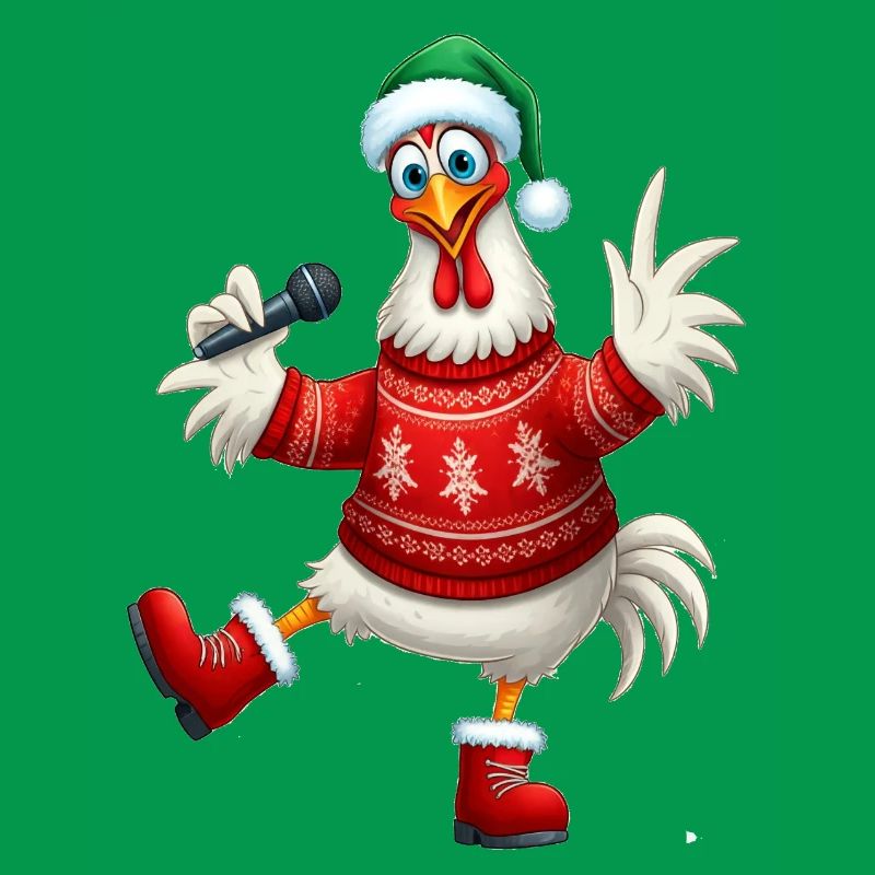 Pull de poule chantante de vacances