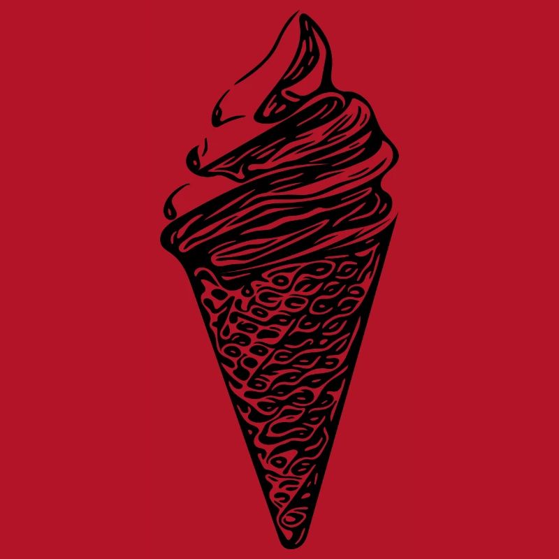 Cooles Softeis in Waffel