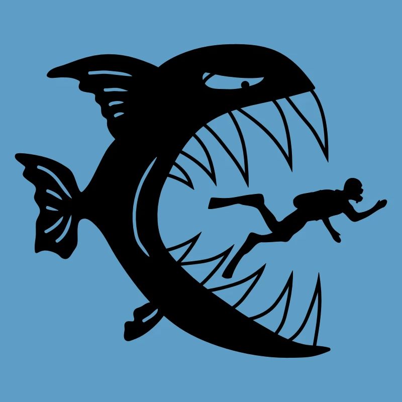 Monster Fish Eats Diver