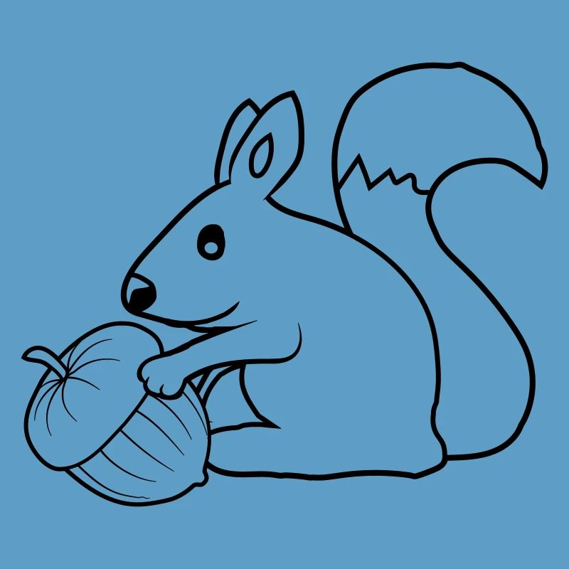 Fröhliches Eichhörnchen Eichel