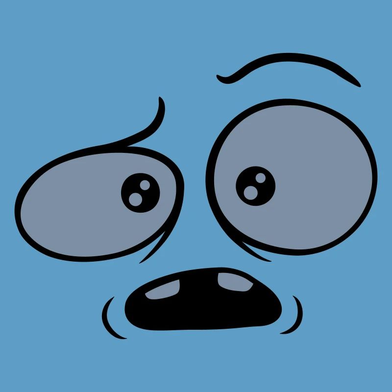 Skeptical confused comic face