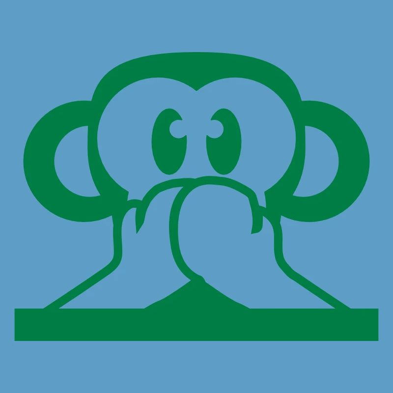 3 Wise Monkeys Speak Nothing Talk Keeps Mouth Shut