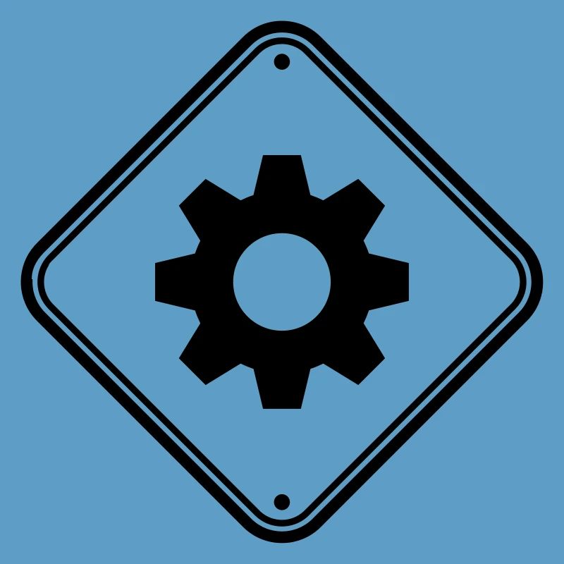 engineer gear danger shield zone caution mecha