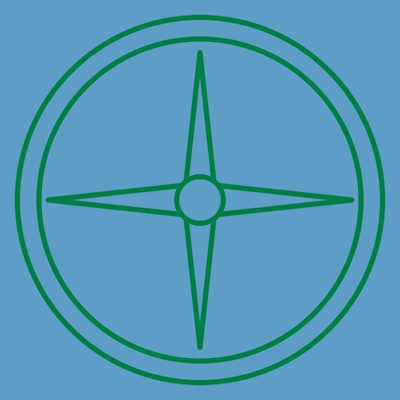 Compass rose with points