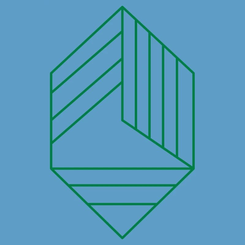 diamond with lines