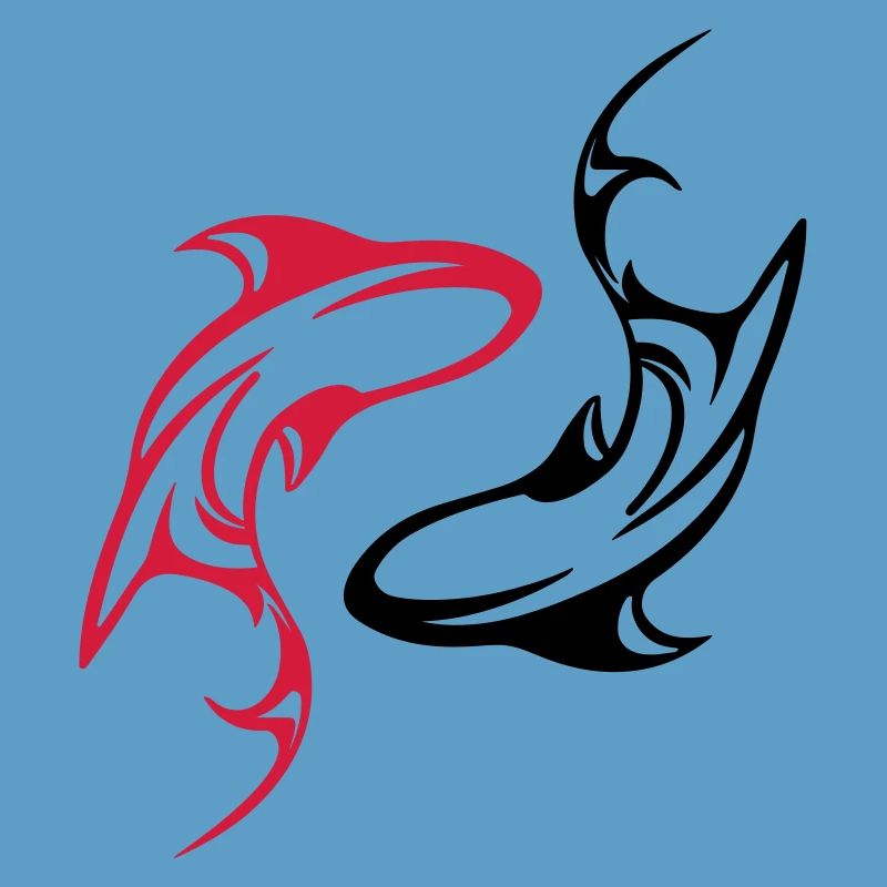 Requins - Yin Yang - Dans toutes les couleurs Vector