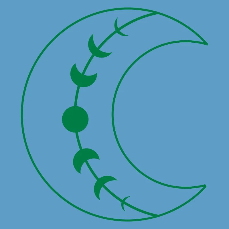 Große einzelne BOHO-Halbmondphasen